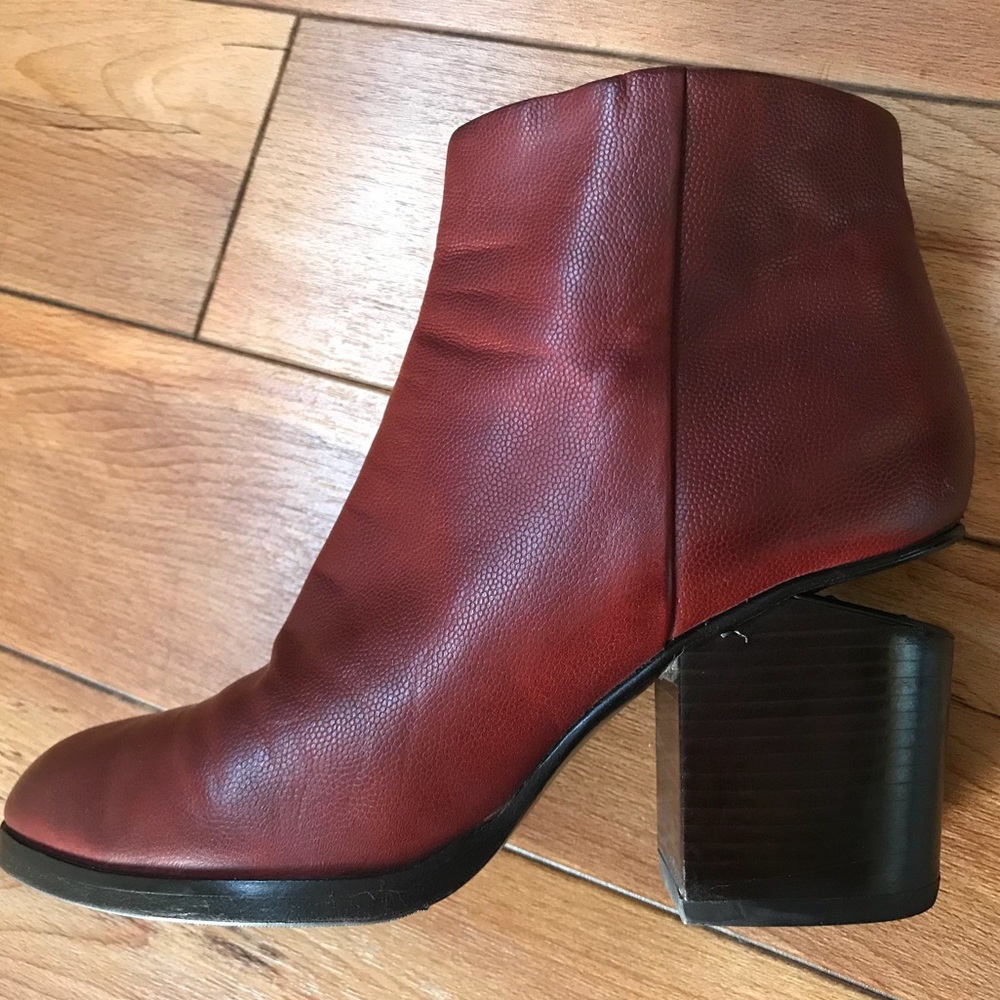 Alexander Wang Gabi dark red leather bootie 39 8.5 - Picture 3 of 8